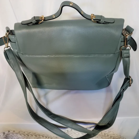 Blue Leather Crossbody Shoulder Bag - Picture 3 of 6